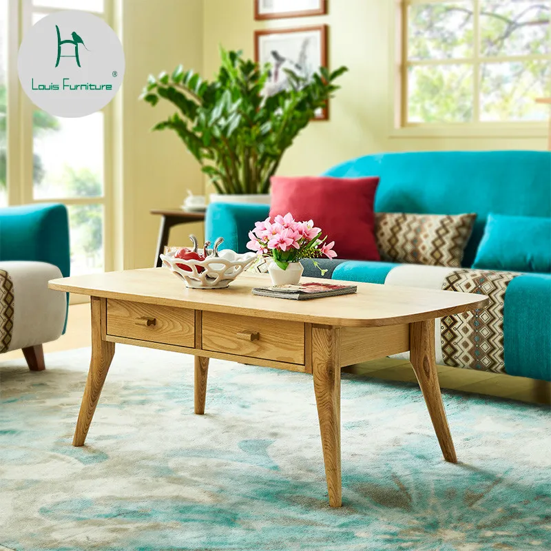 Louis Fashion Sofa Table Nordic Small Apartment Bedroom Study Japanese Style Simple Double Drawer Solid Wood Oak and Walnut
Louis Fashion Sofa Table Nordic Small Apartment Bedroom Study Japanese Style Simple Double Drawer Solid Wood Oak and Walnut