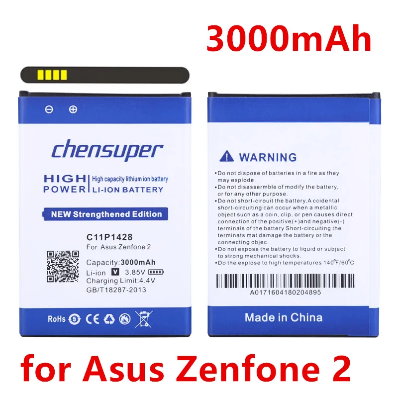 Chensuper 3000 мАч батарея для Asus Zenfone 2 Zenfone2 Laser ZE500KL ZE500KG C11P1428 5 "Z00ED|Аккумуляторы