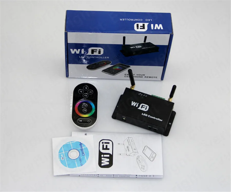 WiFi LED RGB Controller DC5-24V for RGB LED Strip with RF Touch Remote Controller Apply to IOS / Android Mobile Devices
WiFi LED RGB Controller DC5-24V for RGB LED Strip with RF Touch Remote Controller Apply to IOS / Android Mobile Devices
