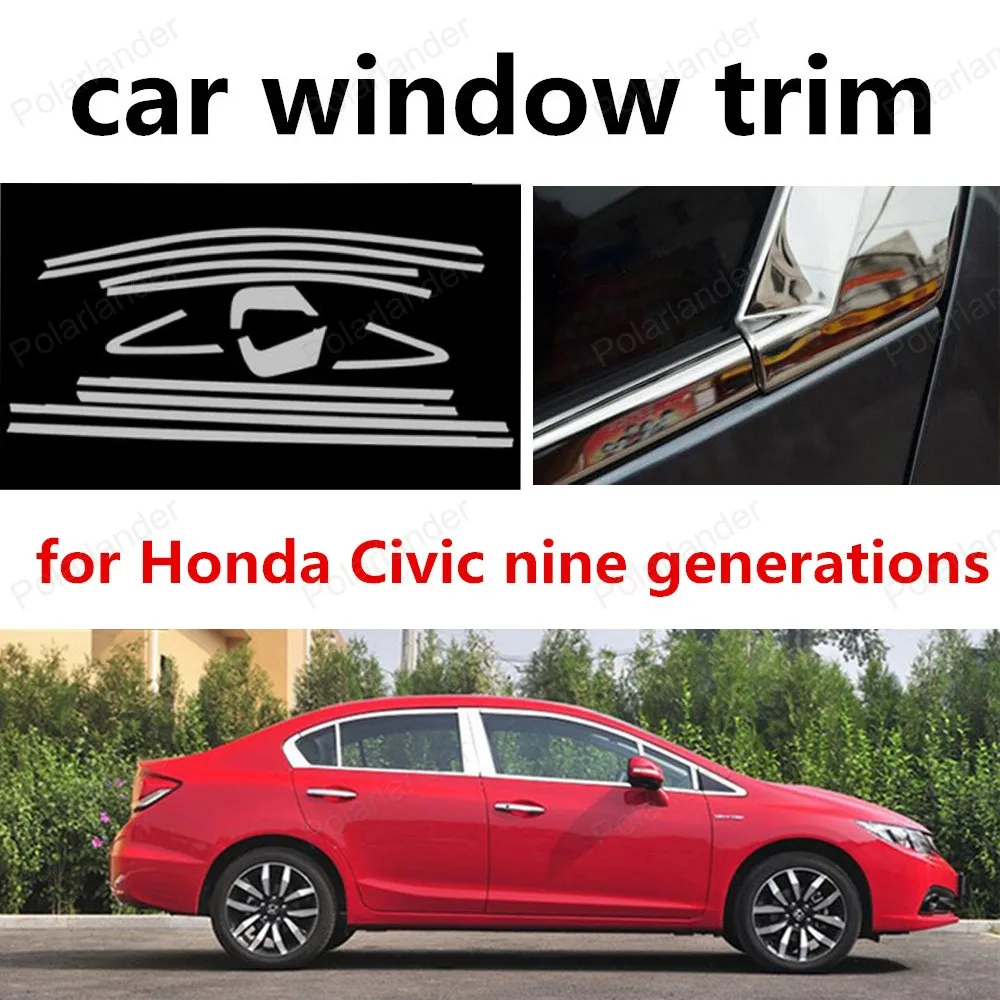 wholesale Car Styling For Honda Civic nine generations Decoration Strips Stainless Steel full Car Window Trim
wholesale Car Styling For Honda Civic nine generations Decoration Strips Stainless Steel full Car Window Trim
