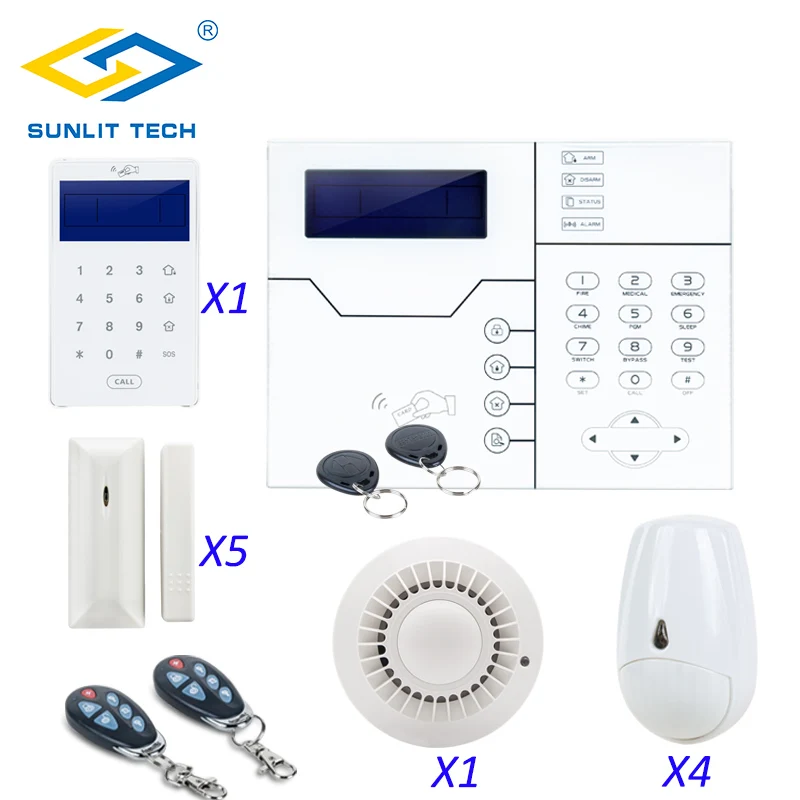 Wireless TCP IP GSM Alarm System Home RFID Burglar Security Touch Keyboard Pet Immune PIR Motion Senor Door Fire Somke Detector
Wireless TCP IP GSM Alarm System Home RFID Burglar Security Touch Keyboard Pet Immune PIR Motion Senor Door Fire Somke Detector