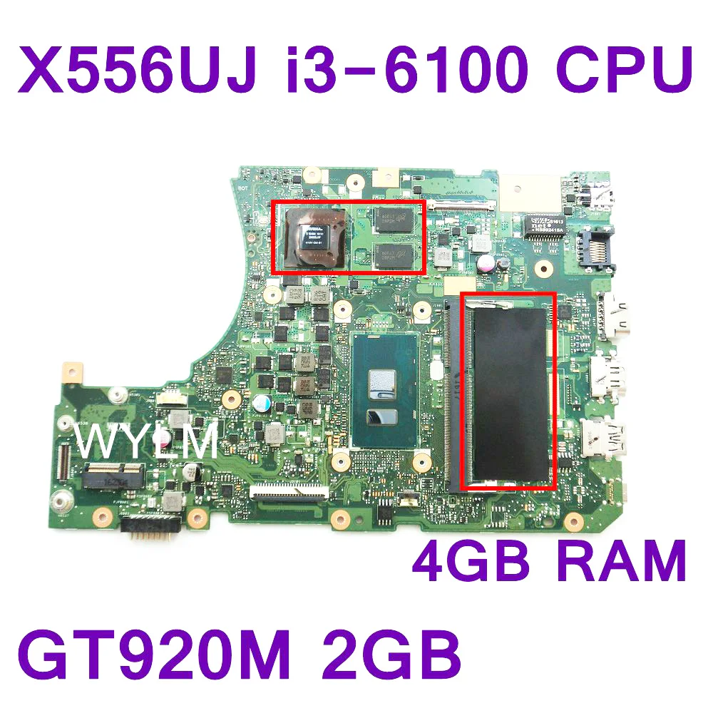X556UJ i3 6100 Процессор GT920M 2 Гб N16V GM B1 4 Оперативная память материнская плата REV 0 для ASUS