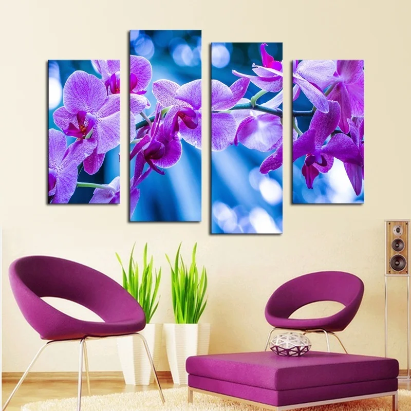 BANMU 4 Panel Frameless Canvas Photo Prints Purple Orchids Wall Decorations Newest Wall Art Picture CanvasPaintings
BANMU 4 Panel Frameless Canvas Photo Prints Purple Orchids Wall Decorations Newest Wall Art Picture CanvasPaintings