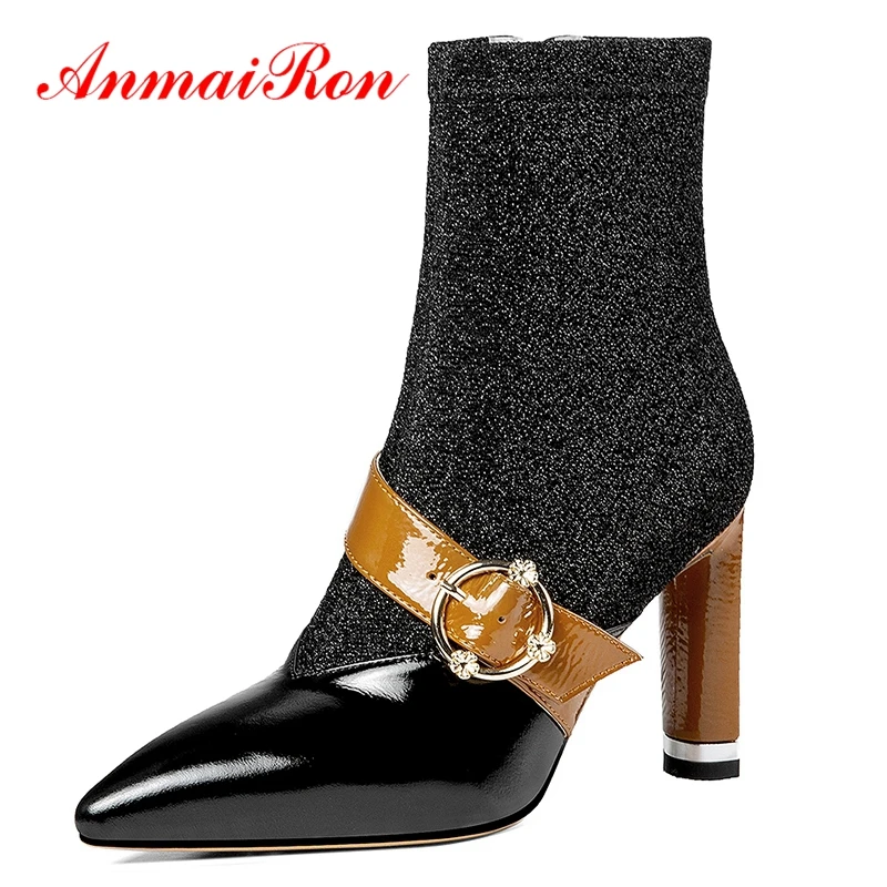 Женские короткие ботинки AnmaiRon Botines 2018, женские модные ботильоны смешанных цветов с острым носком на высоком каблуке ZYL1234
Женские короткие ботинки AnmaiRon Botines 2018, женские модные ботильоны смешанных цветов с острым носком на высоком каблуке ZYL1234