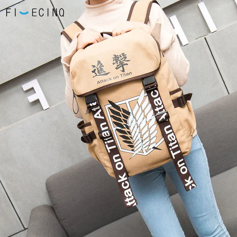 Anime Bag Attack On Titan Backpack Cartoon khaki Zipper Canvas Bag Adult Student Shoulder Bag Japanese Fashion Travelling Bag
Anime Bag Attack On Titan Backpack Cartoon khaki Zipper Canvas Bag Adult Student Shoulder Bag Japanese Fashion Travelling Bag