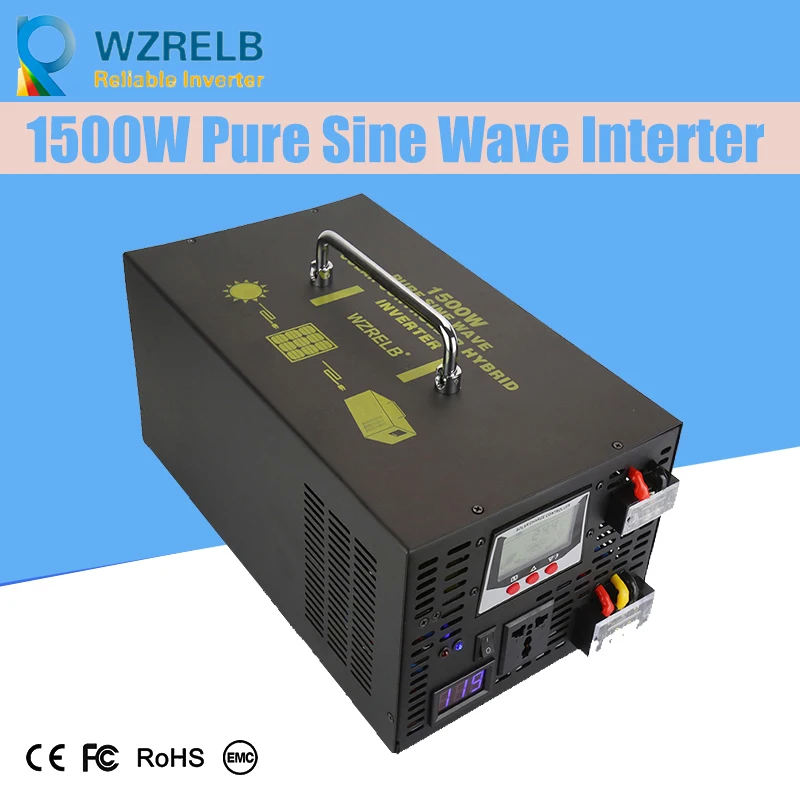 Reliable Peak 1500W Pure Sine Wave OFF Grid Inverter DC12V/24V to AC220V Power Inverter Converter Houseuse Solar System
Reliable Peak 1500W Pure Sine Wave OFF Grid Inverter DC12V/24V to AC220V Power Inverter Converter Houseuse Solar System