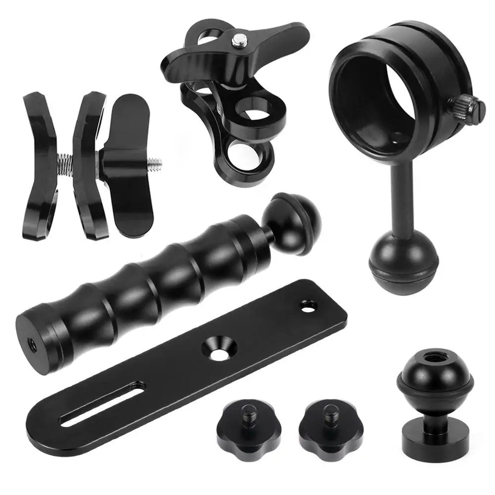 Handle Ball Head Clip Mount Diving Camera Handheld Bracket Set for Gopro Sports Camera Accessories CNC Aluminum
Handle Ball Head Clip Mount Diving Camera Handheld Bracket Set for Gopro Sports Camera Accessories CNC Aluminum