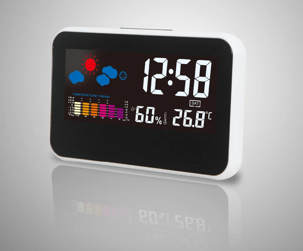 Smart Alarm Clock For Student Colorful LED Backlight Weather Station Electronic Desktop Clock LCD Digital Reloj despertador Gift
Smart Alarm Clock For Student Colorful LED Backlight Weather Station Electronic Desktop Clock LCD Digital Reloj despertador Gift