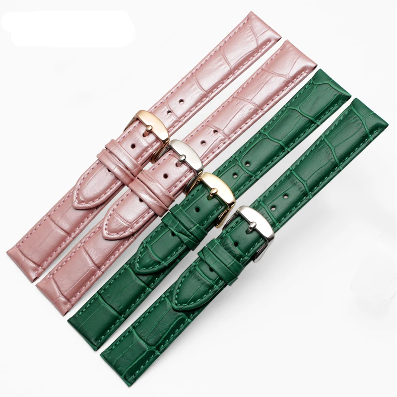 Watch Band Genuine Leather straps 16mm 18mm 20mm 21mm 22mm watch accessories women High Quality Pink and Green Watchbands
Watch Band Genuine Leather straps 16mm 18mm 20mm 21mm 22mm watch accessories women High Quality Pink and Green Watchbands