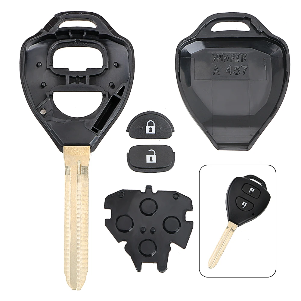 LEEPEE Uncut Blade дистанционный Брелок чехол для ключа автомобиля 2 кнопки 3 Toyota Camry Corolla