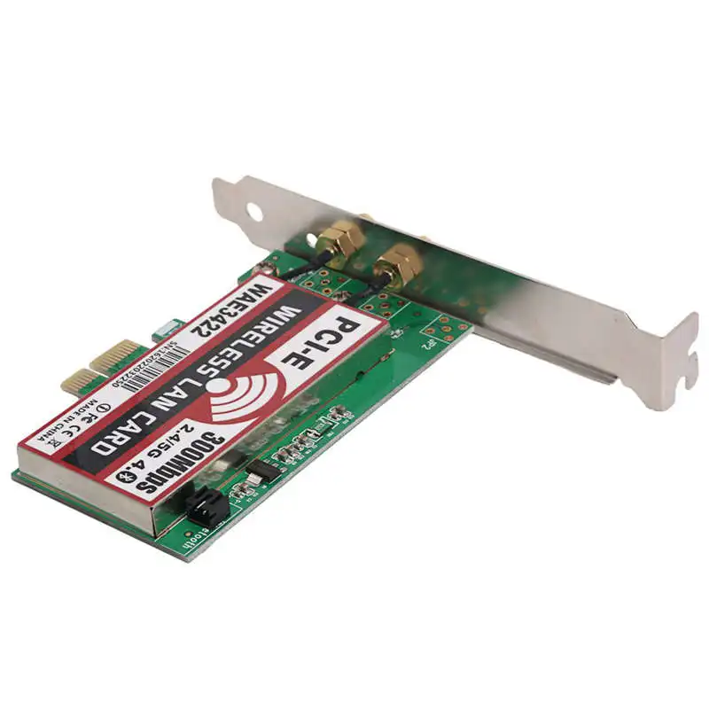 Network Card, Bluetooth 4.0 Dual-Band 2G/5G 300Mbps Pci-E Pci Express Wae3422 Network Card Wlan Wifi Adapter
Network Card, Bluetooth 4.0 Dual-Band 2G/5G 300Mbps Pci-E Pci Express Wae3422 Network Card Wlan Wifi Adapter