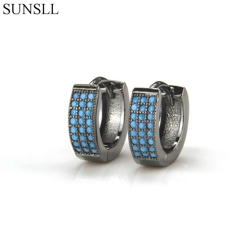 SUNSLL Black Copper Pins Blue Stone Hoop Earrings Women's Fashion Party Jewelry Cobre Nano Brincos
SUNSLL Black Copper Pins Blue Stone Hoop Earrings Women's Fashion Party Jewelry Cobre Nano Brincos