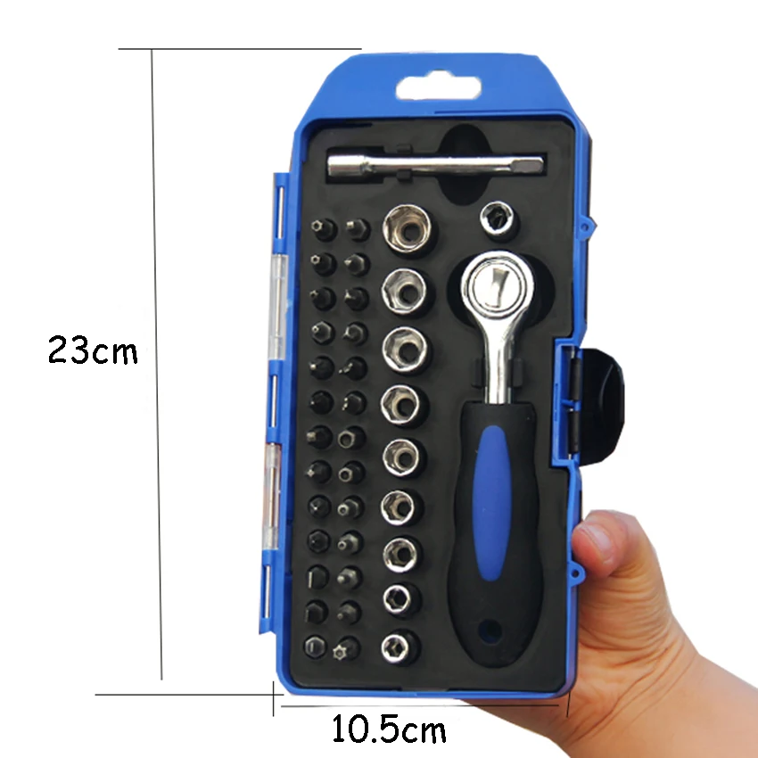 38Pcs/Set Ratchet Socket Wrench Screwdriver Bits Combination Kit Multi-functional Hand Repair Tools 1/4 Socket Spanner
38Pcs/Set Ratchet Socket Wrench Screwdriver Bits Combination Kit Multi-functional Hand Repair Tools 1/4 Socket Spanner