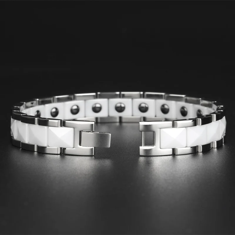 TrustyLan On Sale High Polished 12MM Wide Ceramic Man Bracelet Titanium Steel Mens Bracelets With Healthy Black Germanium Stone
TrustyLan On Sale High Polished 12MM Wide Ceramic Man Bracelet Titanium Steel Mens Bracelets With Healthy Black Germanium Stone