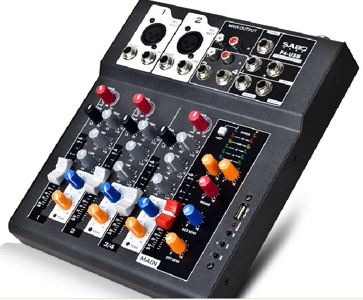 F4-USB Mini Audio Mixer Console with USB,Built in effect processor Audio Mixer, 4 channel mixer sound console 48v power supply
F4-USB Mini Audio Mixer Console with USB,Built in effect processor Audio Mixer, 4 channel mixer sound console 48v power supply