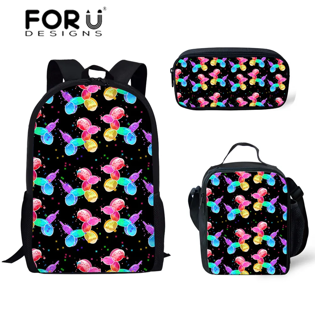FORUDESIGNS/сумки для начальной школы детей воздушный шар собака печать школьный