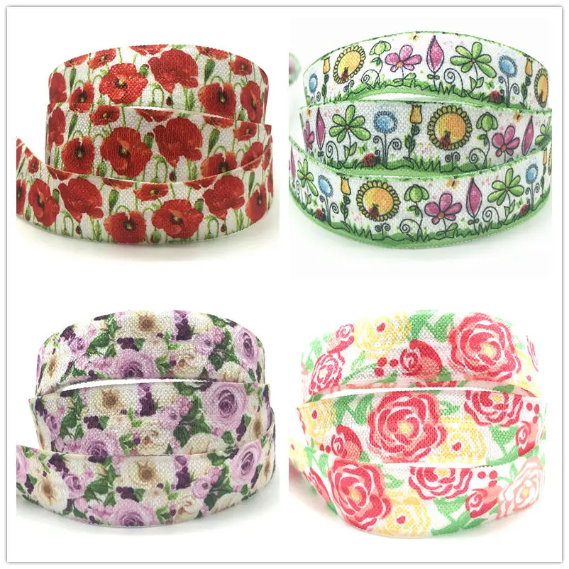 New 10Y 15mm Flower Fold Over Elastic Glitter FOE Ribbon for Sewing Hair Tie Headwear Hair Accessories Gift Webbing
New 10Y 15mm Flower Fold Over Elastic Glitter FOE Ribbon for Sewing Hair Tie Headwear Hair Accessories Gift Webbing