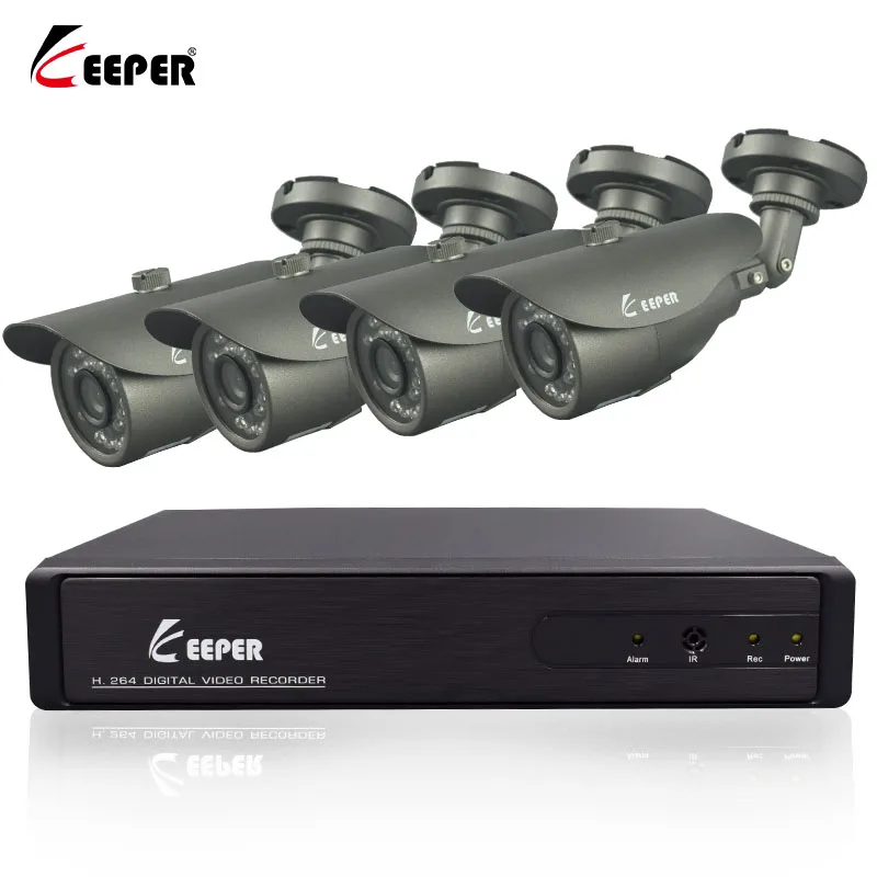 Keeper 8CH CCTV система 1080N HD DVR+4PCS 2.0MP 24PCS IR Led наружная Безопасность камера 2500TVL AHD