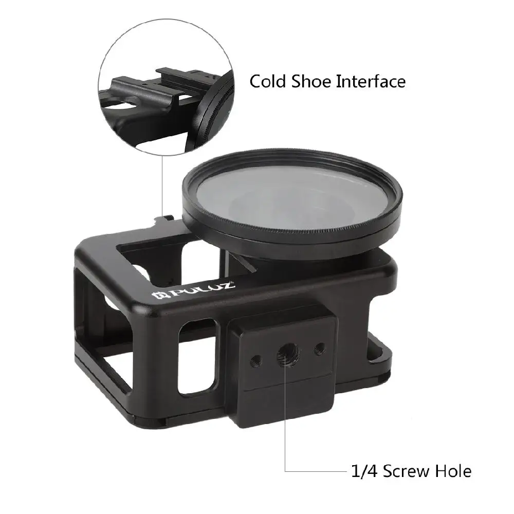 For PULUZ Housing Shell CNC Aluminum Alloy Protective Cage Case with 52mm UV Lens for DJI Osmo Action Camera Accessories
For PULUZ Housing Shell CNC Aluminum Alloy Protective Cage Case with 52mm UV Lens for DJI Osmo Action Camera Accessories