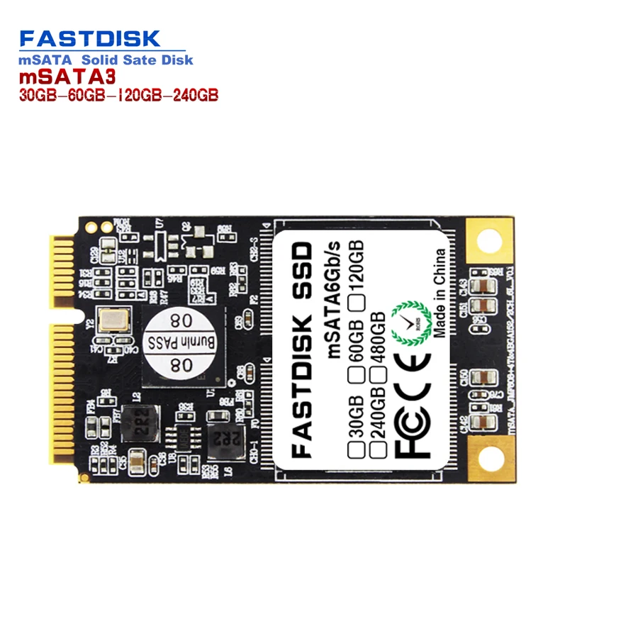 FastDisk Мини msata SATA3 2 III 30 ГБ 60 120 128 256 240 HDD SSD твердотельный диск для ноутбука мини