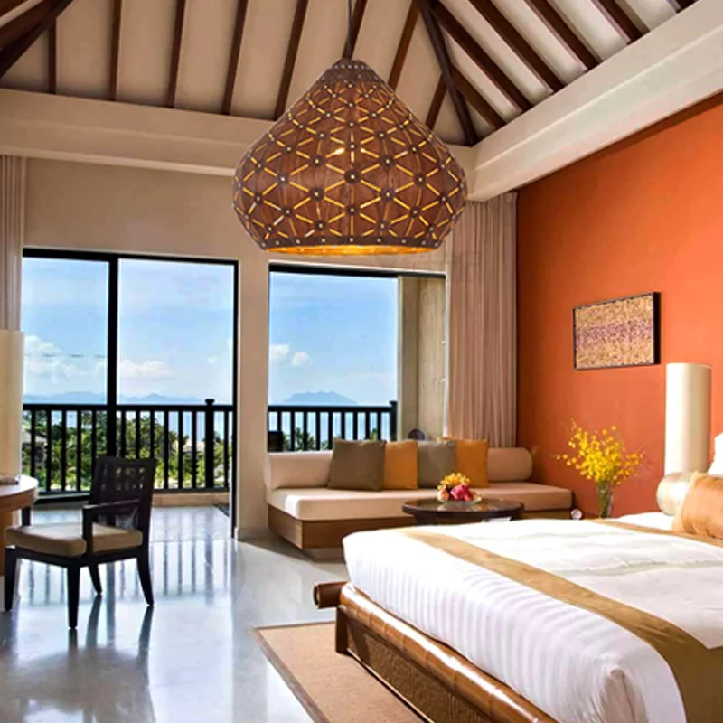 SGROW Wood Lampshade Pendant Light Southeast Asia Country Simple Creative Hanging Lamp for Dinning Room Bedroom Cafe Bar Lampara
SGROW Wood Lampshade Pendant Light Southeast Asia Country Simple Creative Hanging Lamp for Dinning Room Bedroom Cafe Bar Lampara