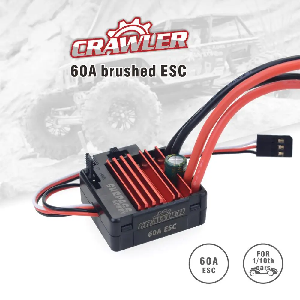 SURPASSHOBBY 60A щеточный ESC для радиоуправляемого двигателя с 5 разъемами 540, щеточный двигатель Traxxas, для блейзера, осевого SCX10, D110, D90, для автомобил...
SURPASSHOBBY 60A щеточный ESC для радиоуправляемого двигателя с 5 разъемами 540, щеточный двигатель Traxxas, для блейзера, осевого SCX10, D110, D90, для автомобил...