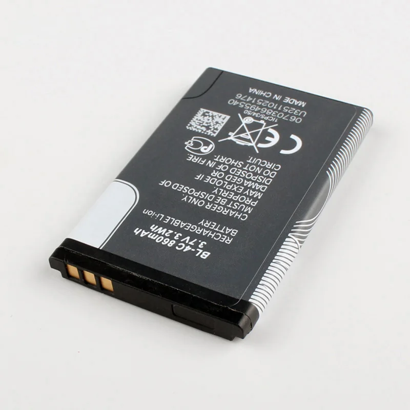 5 Pcs/lot 10 Pcs Original BL-4C bl 4c phone battery for Nokia 6100 6300 6125 6136S 6170 6260 6301 7705 7200 7270 8208 860mAh
5 Pcs/lot 10 Pcs Original BL-4C bl 4c phone battery for Nokia 6100 6300 6125 6136S 6170 6260 6301 7705 7200 7270 8208 860mAh