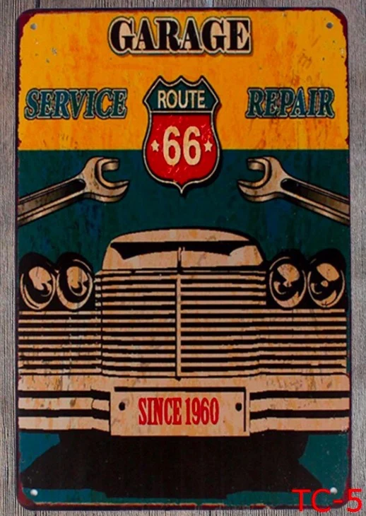 1 pc Car repair route 66 garage mechanic service Tin Plate Sign wall plaques Man cave vintage plaques Dropshipping metal Poster
1 pc Car repair route 66 garage mechanic service Tin Plate Sign wall plaques Man cave vintage plaques Dropshipping metal Poster