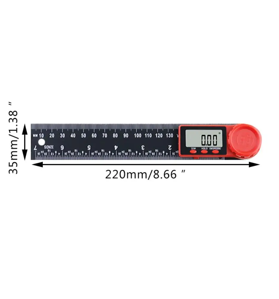 0-200mm 0-300mm Carbon Fiber Digital Angle Ruler Inclinometer Electron Goniometer Protractor Angle Finder Meter Measuring Tool
0-200mm 0-300mm Carbon Fiber Digital Angle Ruler Inclinometer Electron Goniometer Protractor Angle Finder Meter Measuring Tool