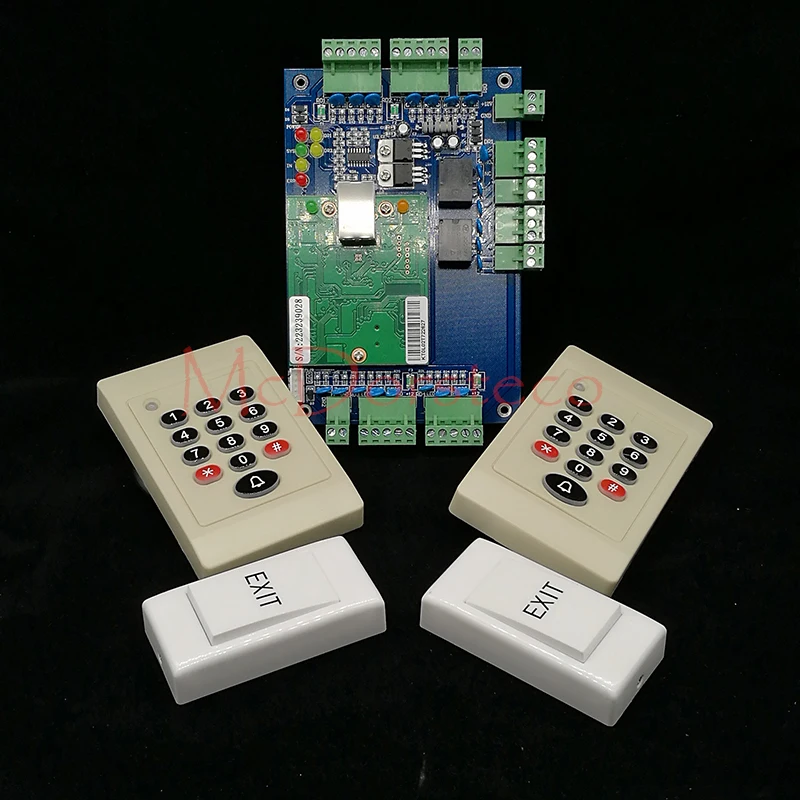 TCP/IP Doubel система контроля допуска к двери комплект + 2 шт Rfid Клавиатура кард-ридер + кнопка выхода для две панель управления доступом к двери
TCP/IP Doubel система контроля допуска к двери комплект + 2 шт Rfid Клавиатура кард-ридер + кнопка выхода для две панель управления доступом к двери