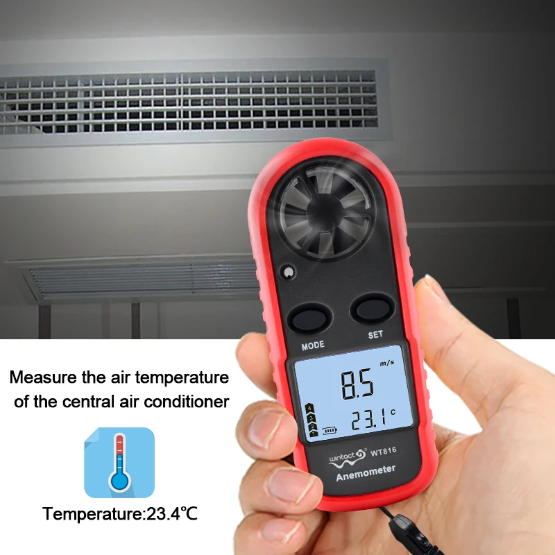 Anemometers Handheld Wind Speed Meter Portable Wind Gauges Air Flow Thermometer with LCD Backlight for Windsurfing Kiteflying
Anemometers Handheld Wind Speed Meter Portable Wind Gauges Air Flow Thermometer with LCD Backlight for Windsurfing Kiteflying