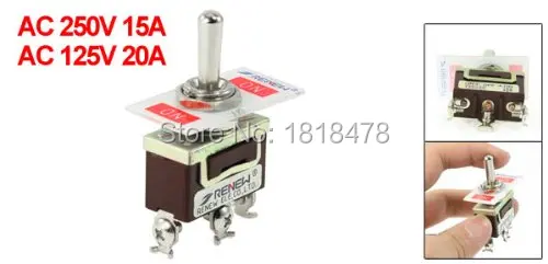 SPDT ON-OFF-ON 3 Position 3 Screw Terminals Toggle Switch AC 15A/250V 20A/125V
SPDT ON-OFF-ON 3 Position 3 Screw Terminals Toggle Switch AC 15A/250V 20A/125V