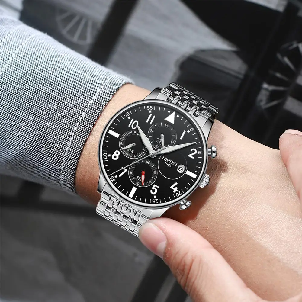 Men Watches NIBOSI Top Brand Luxury Chronograph Sports Quartz Watch Male Casual Steel Waterproof Wristwatch Relogio Masculino
Men Watches NIBOSI Top Brand Luxury Chronograph Sports Quartz Watch Male Casual Steel Waterproof Wristwatch Relogio Masculino