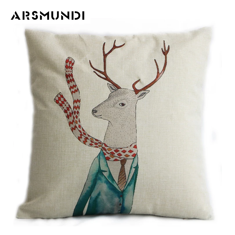 Animal Fashion Deer Linen Cushion Cover Decor Reindeer Giraffe Sika Cotton Pillowcase Christmas Decorations For Home 45Cm*45Cm
Animal Fashion Deer Linen Cushion Cover Decor Reindeer Giraffe Sika Cotton Pillowcase Christmas Decorations For Home 45Cm*45Cm