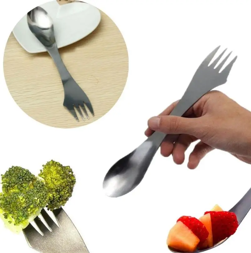 3 In 1 Fork spoon spork tableware Stainless steel Kitchen cutlery utensil outdoor picnic scoop/knife/fork LX6430
3 In 1 Fork spoon spork tableware Stainless steel Kitchen cutlery utensil outdoor picnic scoop/knife/fork LX6430