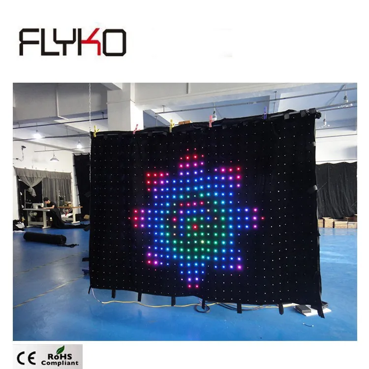 full color changing soft screen professional stage led curtain P70mm 1*1.5m back drop free shipping | Лампы и освещение