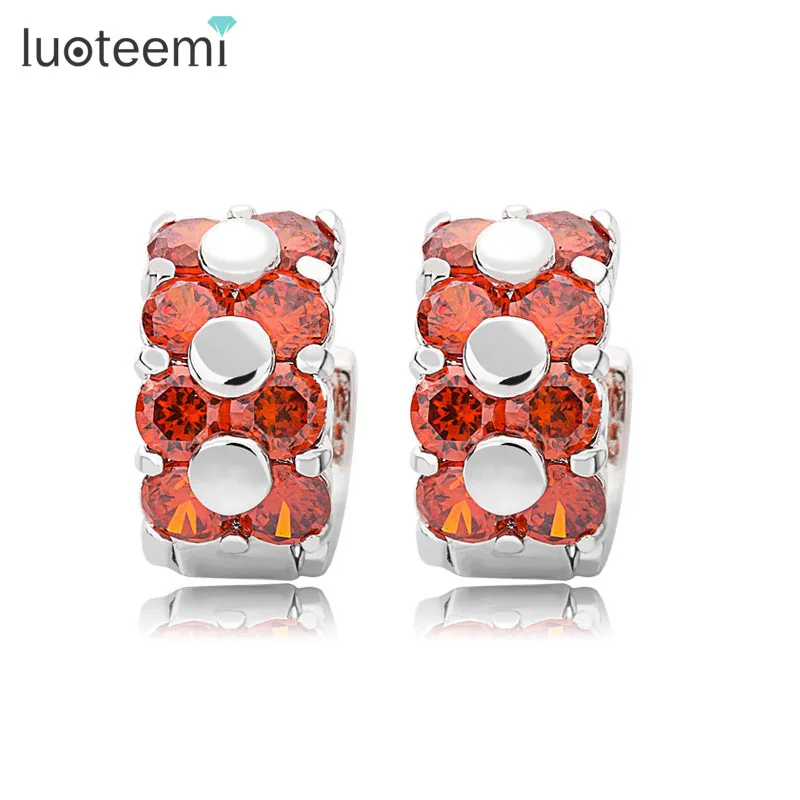 LUOTEEMI Luxury Red Round Cubic Zircon Brincos Women's Hoop Earrings for Women Promotion Jewelry Gift Party Fashion
LUOTEEMI Luxury Red Round Cubic Zircon Brincos Women's Hoop Earrings for Women Promotion Jewelry Gift Party Fashion