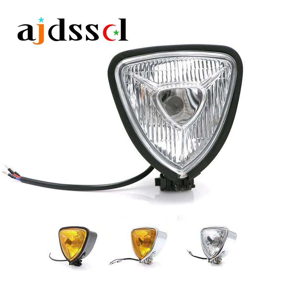 Universal Retro Motorcycle Headlight Assembly Classic triangle shape Headlight for Harley Cafe-Racer Bobber Honda Suzuki Yamaha
Universal Retro Motorcycle Headlight Assembly Classic triangle shape Headlight for Harley Cafe-Racer Bobber Honda Suzuki Yamaha