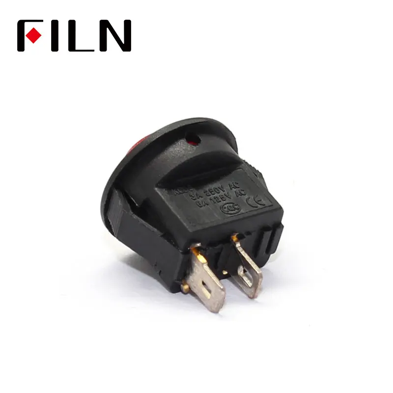 FILN KCD1 2 pin 3pin IP65 вкл./ВЫКЛ. Защелкивающийся клавишный переключатель мини для