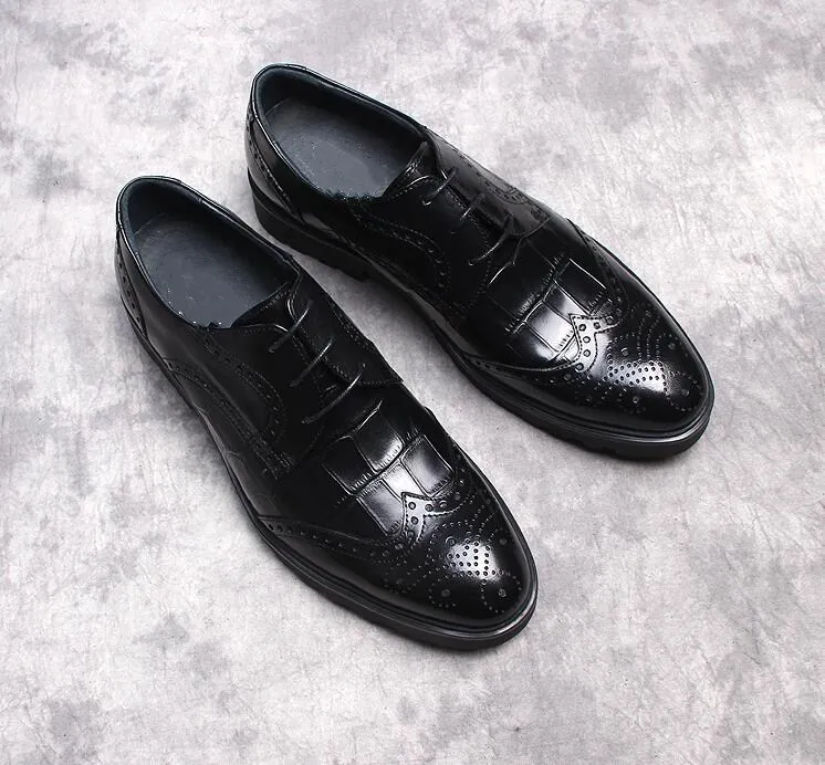 Carved brogue shoes men genuine leather lace up plaid red wedding smart casual shoes chunky heel breathable dress brogues
Carved brogue shoes men genuine leather lace up plaid red wedding smart casual shoes chunky heel breathable dress brogues