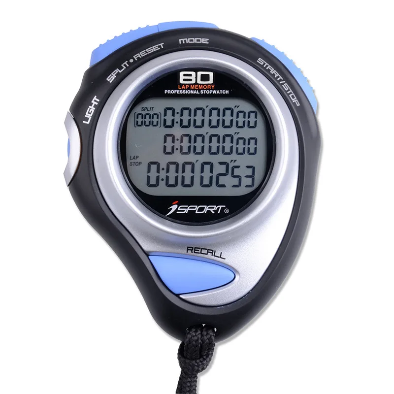Sports Stopwatch LCD Professional Digital Handheld 80 Laps Memory Three Row seconds Chronograph Counter Timer with strap
Sports Stopwatch LCD Professional Digital Handheld 80 Laps Memory Three Row seconds Chronograph Counter Timer with strap