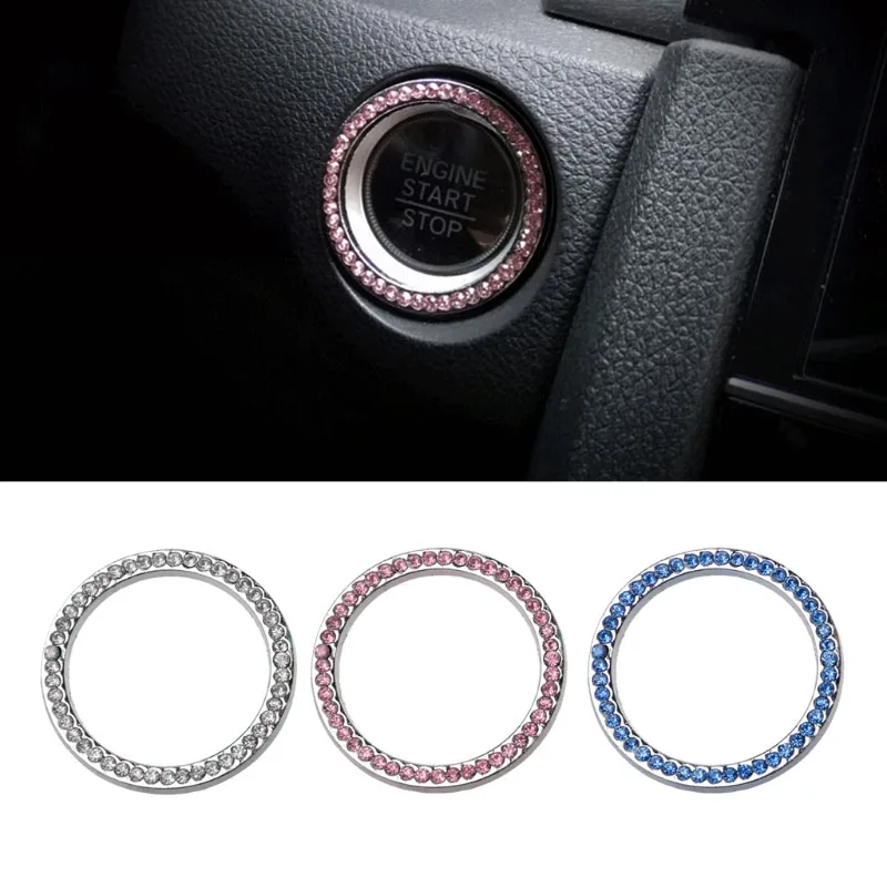 Crystal diamond one-button car ignition button decoration for Nissan Teana X-Trail Qashqai Livina Sylphy Tiida Sunny March | Автомобили и