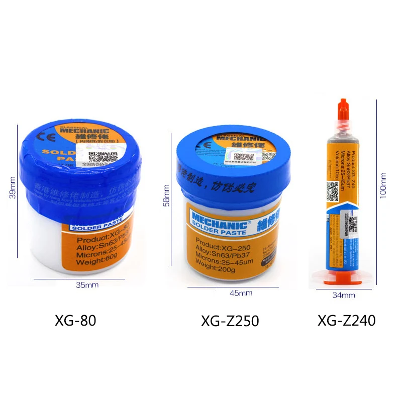 Welding Fluxes Mechanic Solder Paste SMT Sn63/Pb37 Flux BGA SMD PCB Tin Cream for Soldering Iron Station Flux Repair Tool
Welding Fluxes Mechanic Solder Paste SMT Sn63/Pb37 Flux BGA SMD PCB Tin Cream for Soldering Iron Station Flux Repair Tool