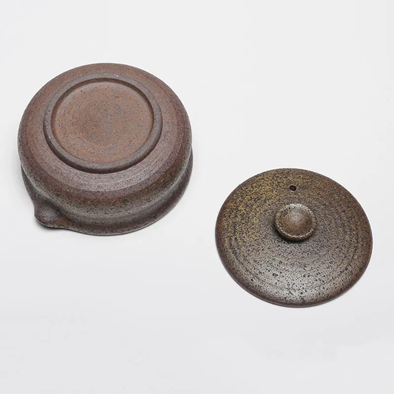130ML Japanese-style Ceramic Coarse Pottery Gaiwan Office Tea Ceremony Vintage Teaware Grasping Pot Tieguanyin Puer Tea Teapot
130ML Japanese-style Ceramic Coarse Pottery Gaiwan Office Tea Ceremony Vintage Teaware Grasping Pot Tieguanyin Puer Tea Teapot