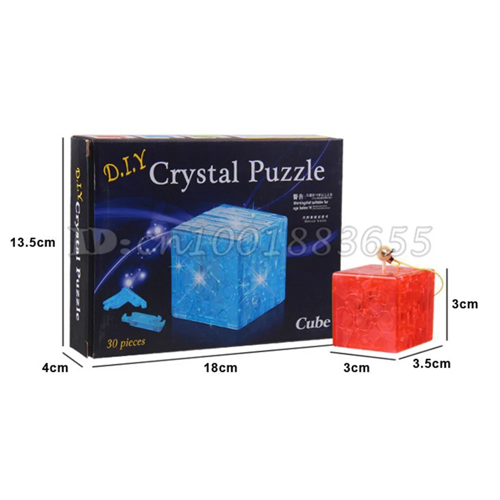 Free shipping Hot-selling Cube 3d stereoscopic crystal puzzle. Fight inserted plastic for children's educational toys | Игрушки и
