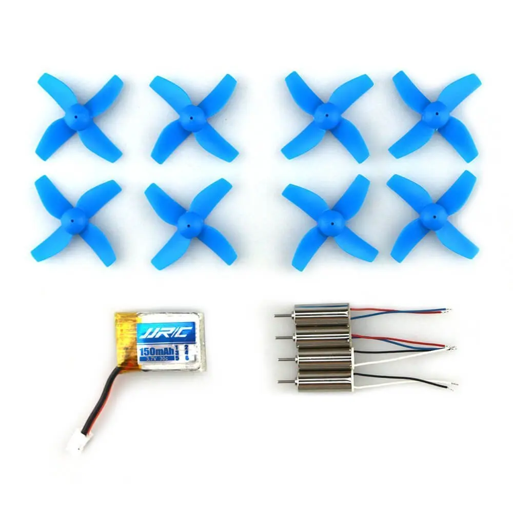 JJRC H36 Mini RC Квадрокоптеры запасные части 1x3,7 v 150mAh литий-полимерный аккумулятор, 4 x двигатели и 8 x пропеллеры (синий)
JJRC H36 Mini RC Квадрокоптеры запасные части 1x3,7 v 150mAh литий-полимерный аккумулятор, 4 x двигатели и 8 x пропеллеры (синий)