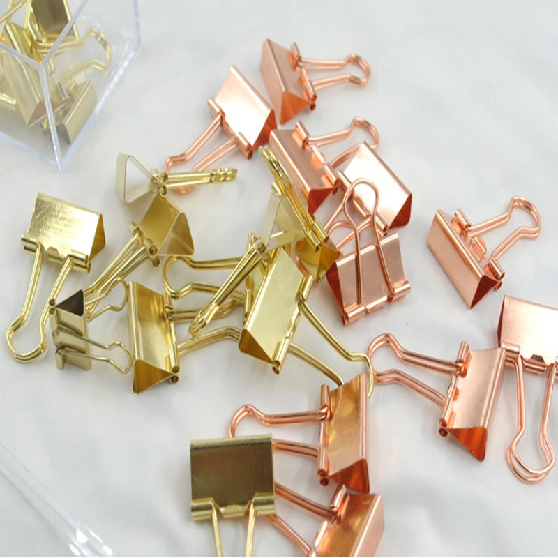 16Pcs/box Rose Gold Metal Dovetail Paper Clips Chancery Paper Documents Organizer Stationary Binder Clips School Office Supplies
16Pcs/box Rose Gold Metal Dovetail Paper Clips Chancery Paper Documents Organizer Stationary Binder Clips School Office Supplies