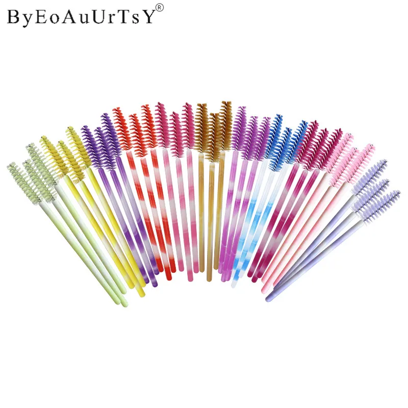 500pcs Cosmetics Eyelash Comb Brush Set Kit Disposable Eyebrow Makeup Mascara Wands Extension Tools | Красота и здоровье