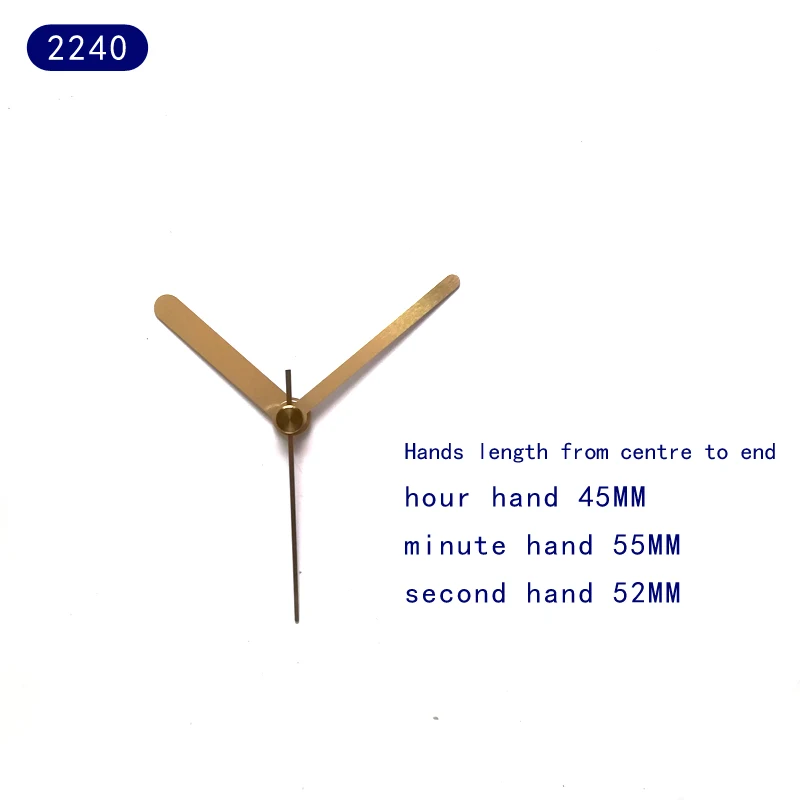 S образные короткие стрелки для часов 2240 # gold (just Hands) металлические алюминиевые