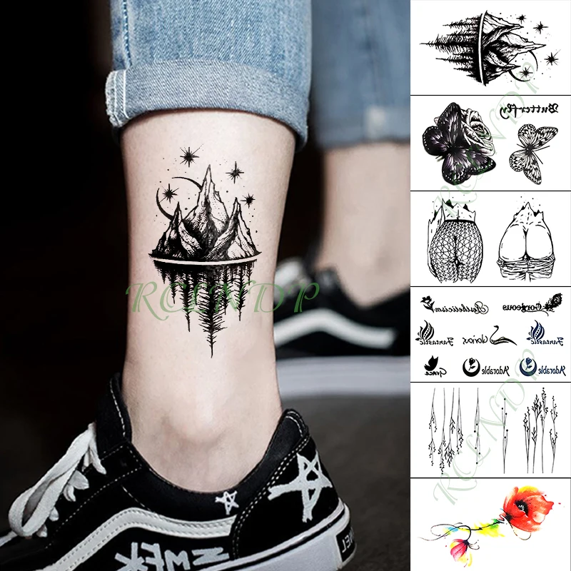 Waterproof Temporary Tattoo Sticker Mountain Moon Star Tree Fake Tatto Hand Back Foot Flash Tatoo for Kid Girl Men Women
Waterproof Temporary Tattoo Sticker Mountain Moon Star Tree Fake Tatto Hand Back Foot Flash Tatoo for Kid Girl Men Women